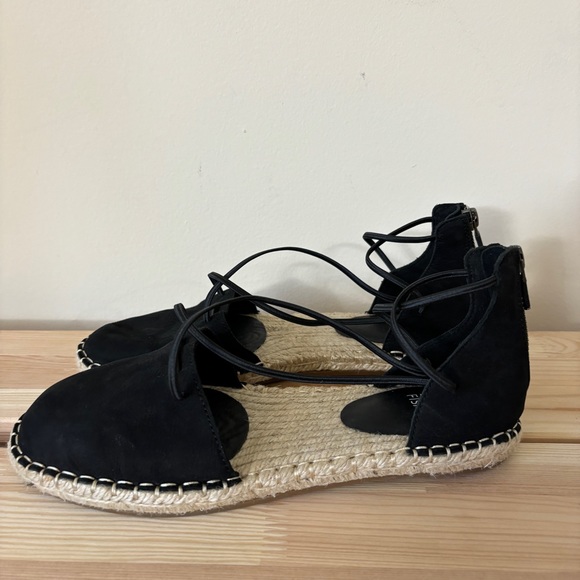 (NWOT) Eileen Fisher Lace Leather Espadrille Sandals Size 6.5 - Picture 8 of 11
